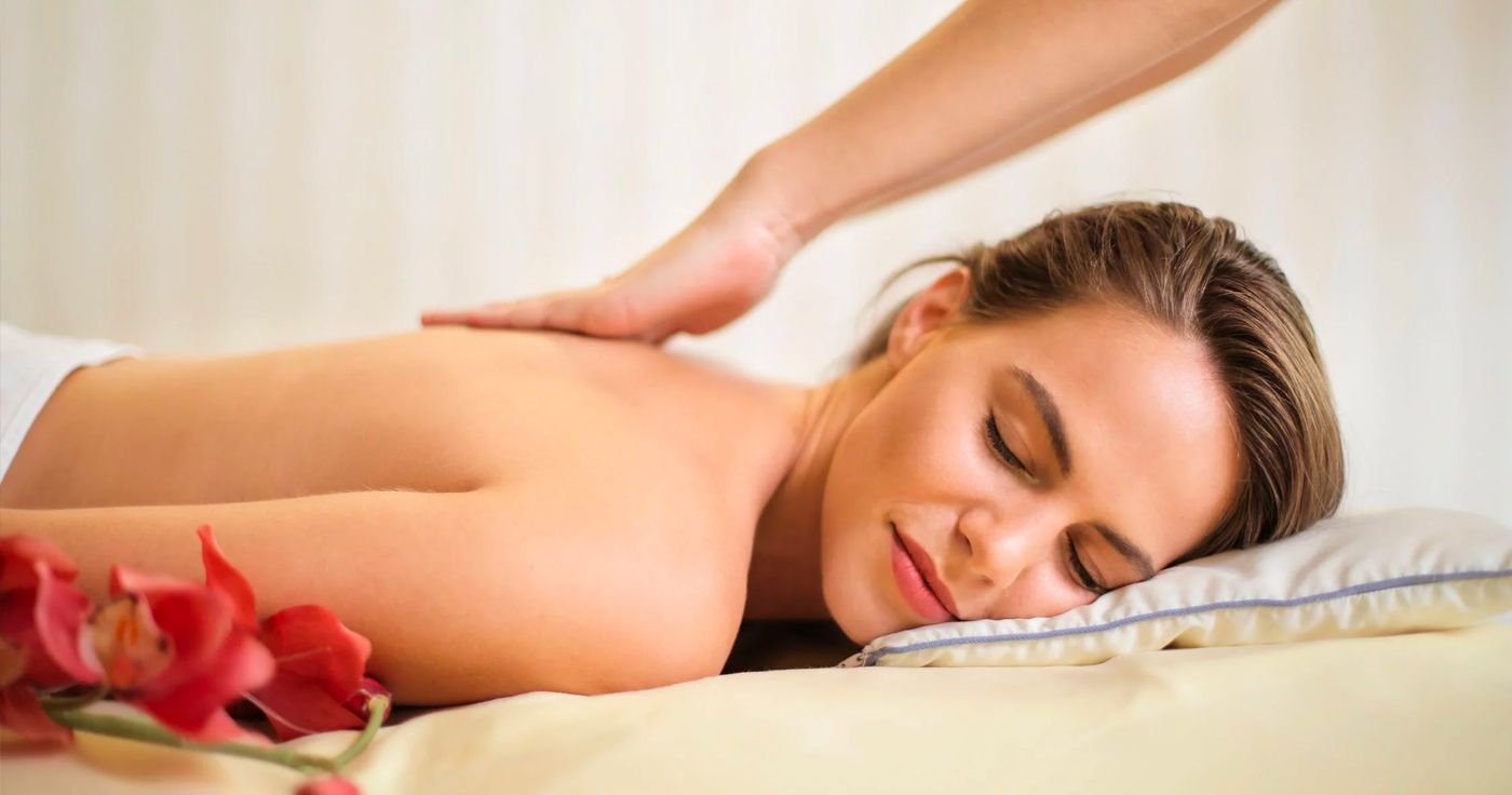 Lady Smiling Having Massage